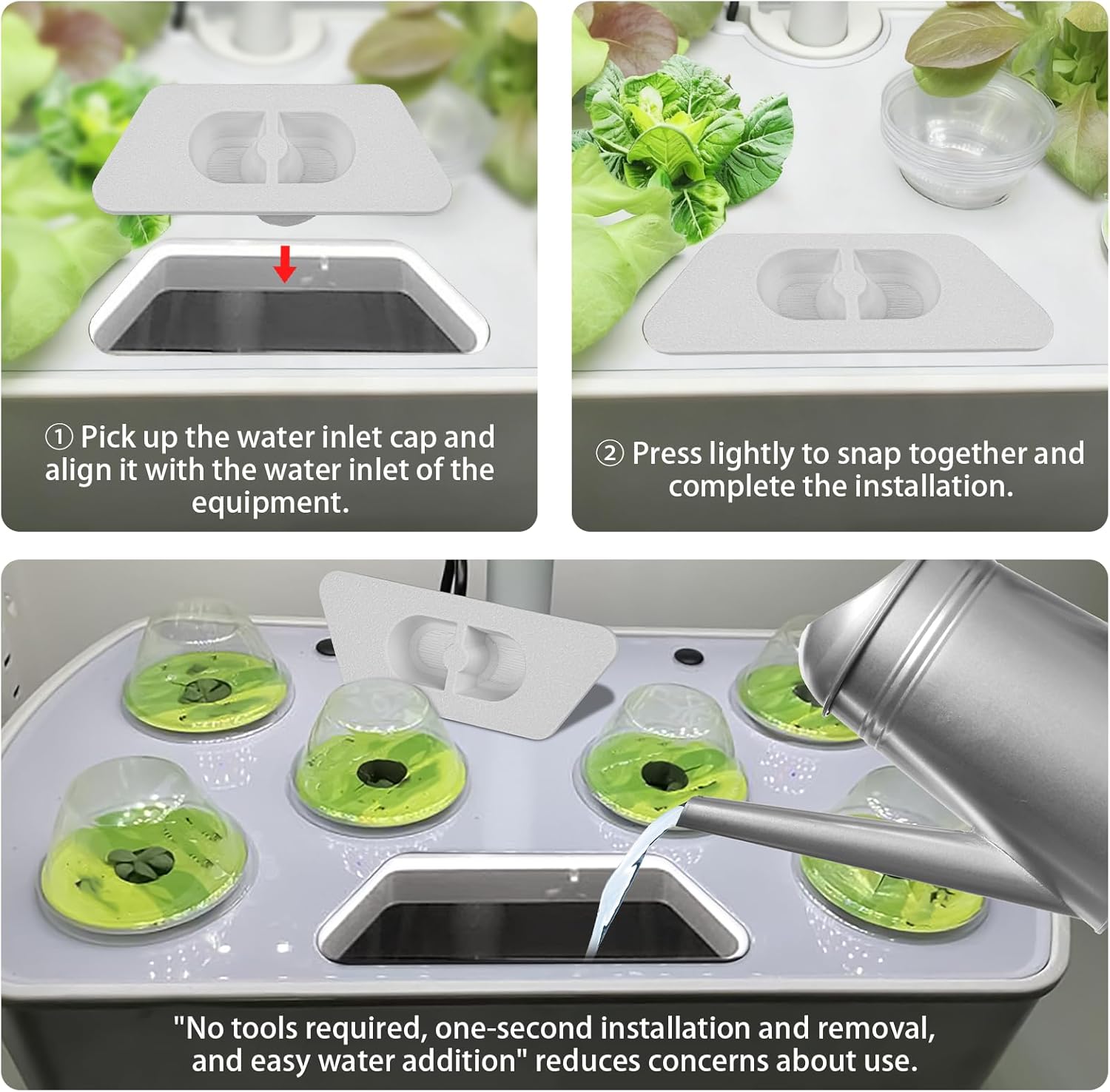 Replacement Water Filler Cap for AeroGarden Harvest, Upgrade Cover for Indoor Hydroponic System, Maintenance Accessory