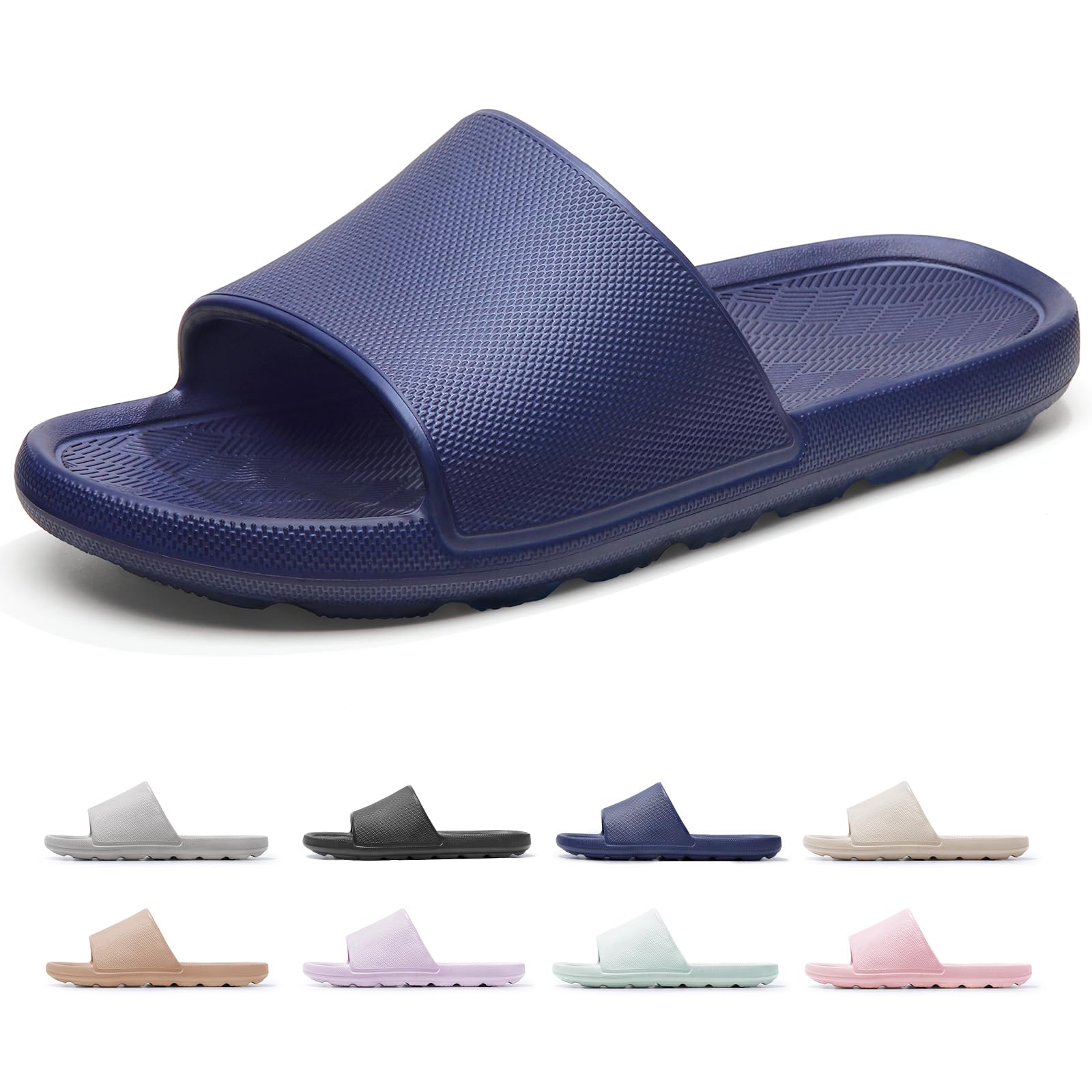 FrykunNon Slip Shower Shoes Bathroom Slippers for Pool Camping Open-toe