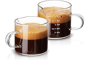 Mfacoy 2 Pack 75ML Espresso Measuring Cups