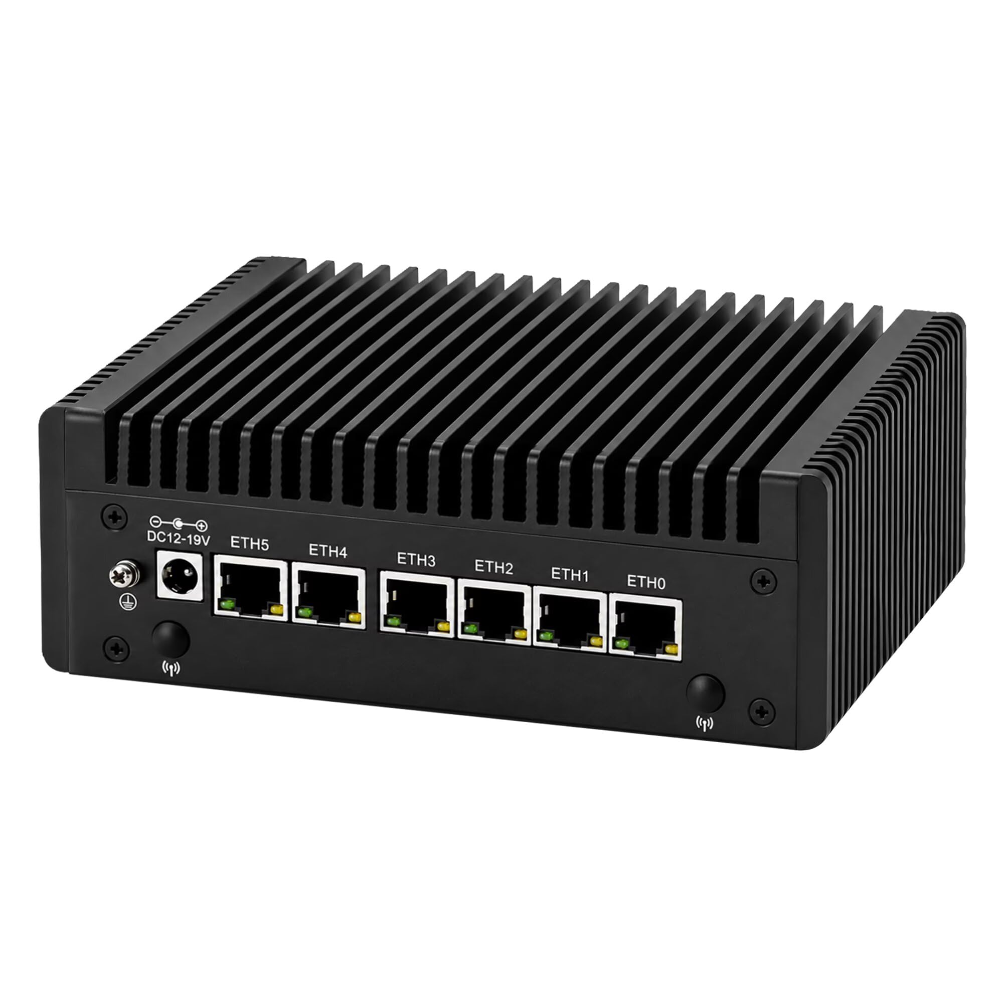 Firewall Fanless Mini PC i3 8130U Hardware DDR3L 16G RAM 128G SSD OPNsense | 6 x i226V 2.5GbE LAN, Micro Industrial Appliance Router, AES-NI, DP9 COM, E Key, USB-C, SIM Card Slot