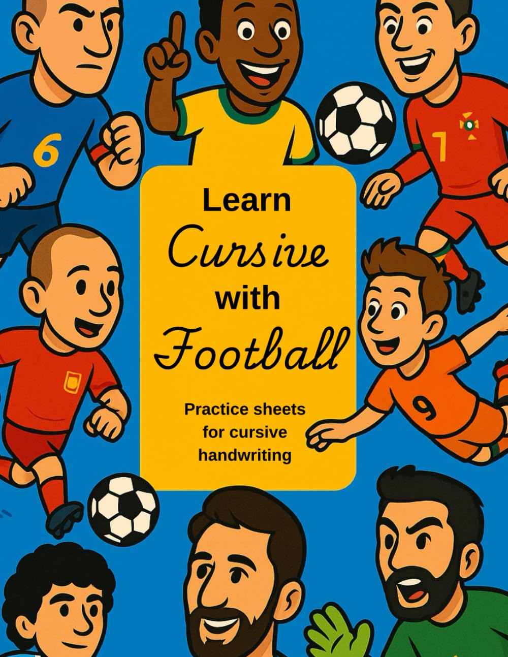 Learn Cursive with Football: A Fun Handwriting Practice Book for Kids Ages 6–10