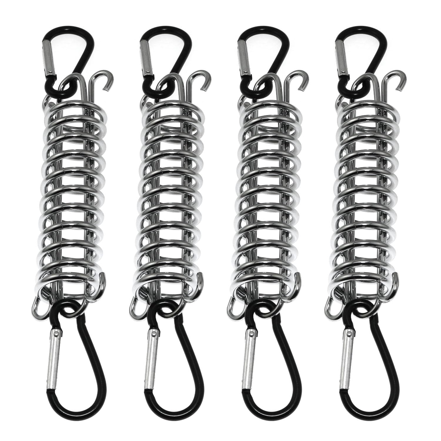 Maxmoral 12PCS Tent Mounting Strap Buckle Spring Windline Buckle Hiking Buckle Steel Awning Mounting Strap Buckle Hammock Chair Chrome Spring Strong Wind Outdoor Camping Buckle Hammock Buckle
