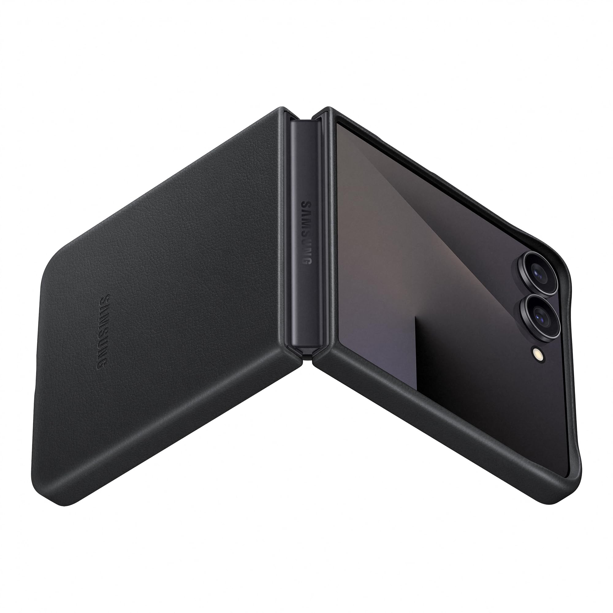 Samsung Galaxy Oficjalne etui Kindsuit ze sztucznej skóry do Galaxy Z Flip7 w kolorze czarnym