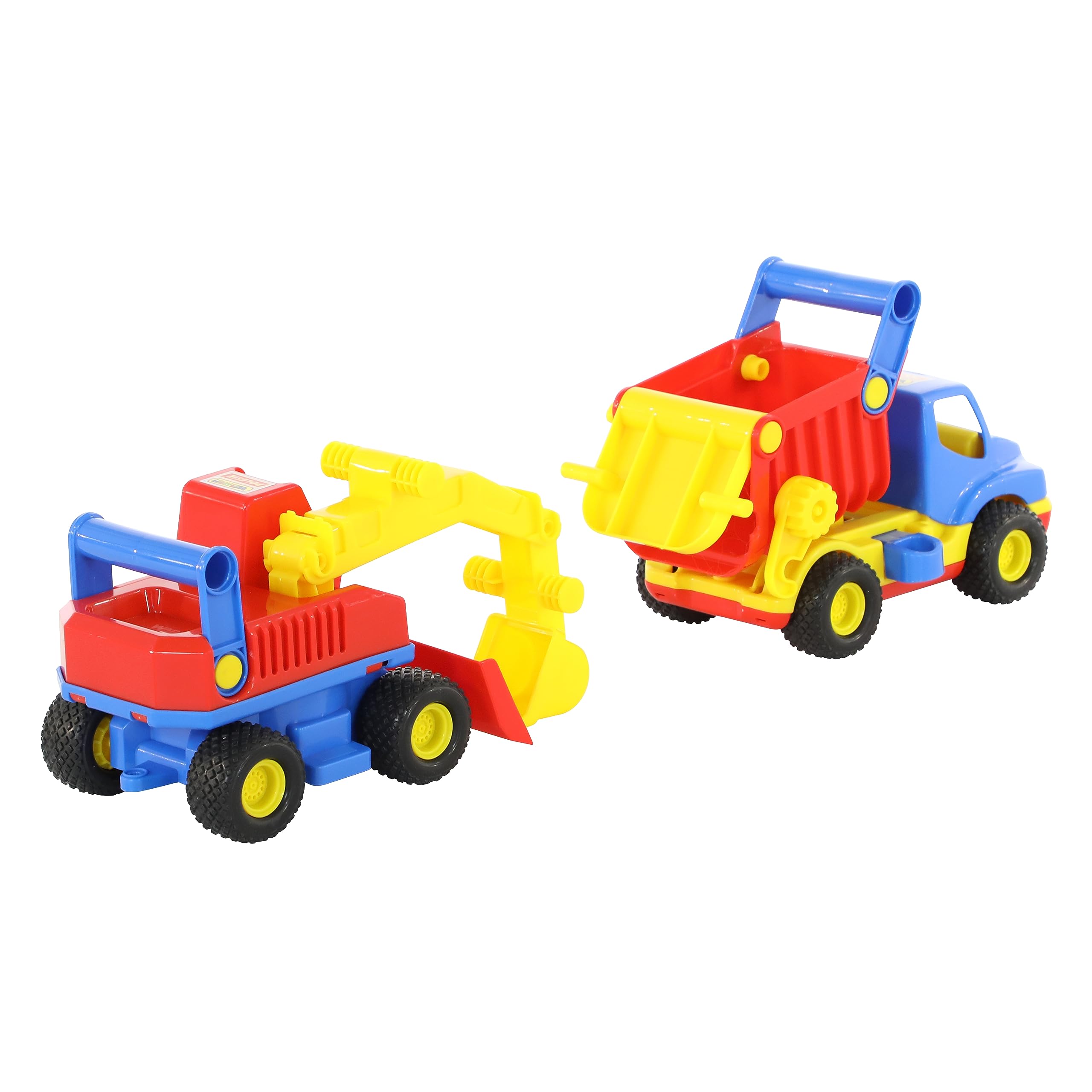 Wader ConsTruck Set 2-TLG. Muldenkipper mit Bagger Baufahrzeuge bunt