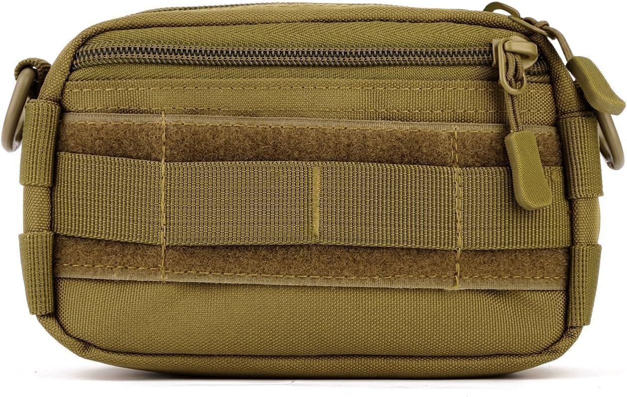 Huntvp Molle Bag with Shoulder Belt Tactical Belt Bag Military EDC Pouch Mini Tool Bag for Backpack Multifunctional Hip Bag Mobile Phone Bag Shoulder Bag Crossbody Bag for Hiking Camping