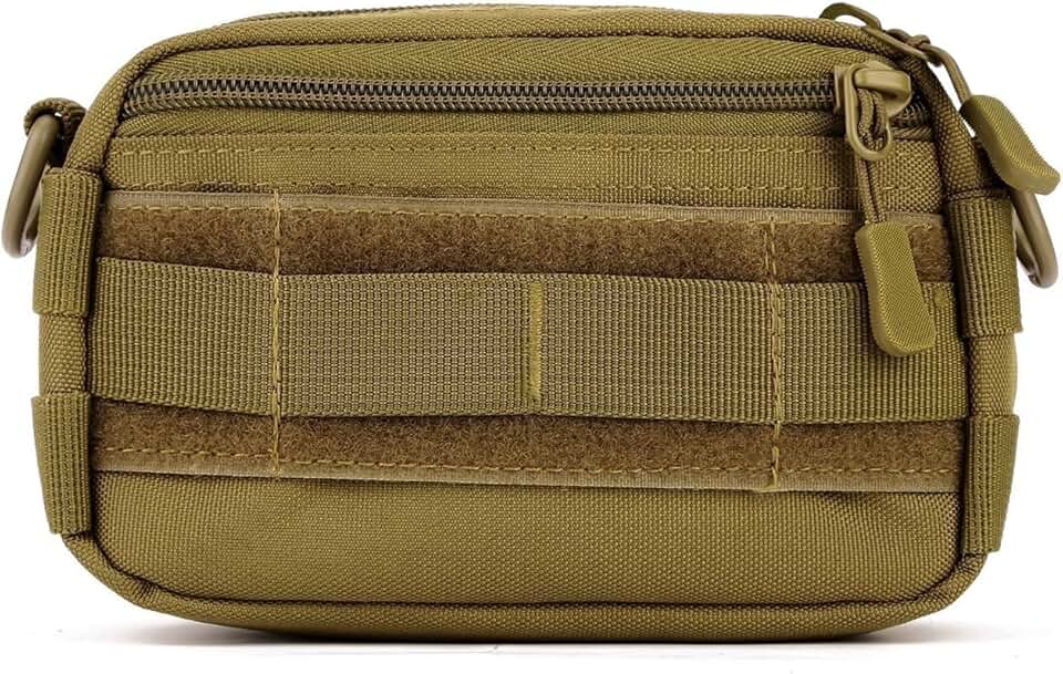 HUNTVP Bolsa Táctical Bolsa de Hombro Mochila de Bandolera Estilo Militar Riñoneras de Múltiple Función Mochila Ejércita Bolso Impermeable, Marrón