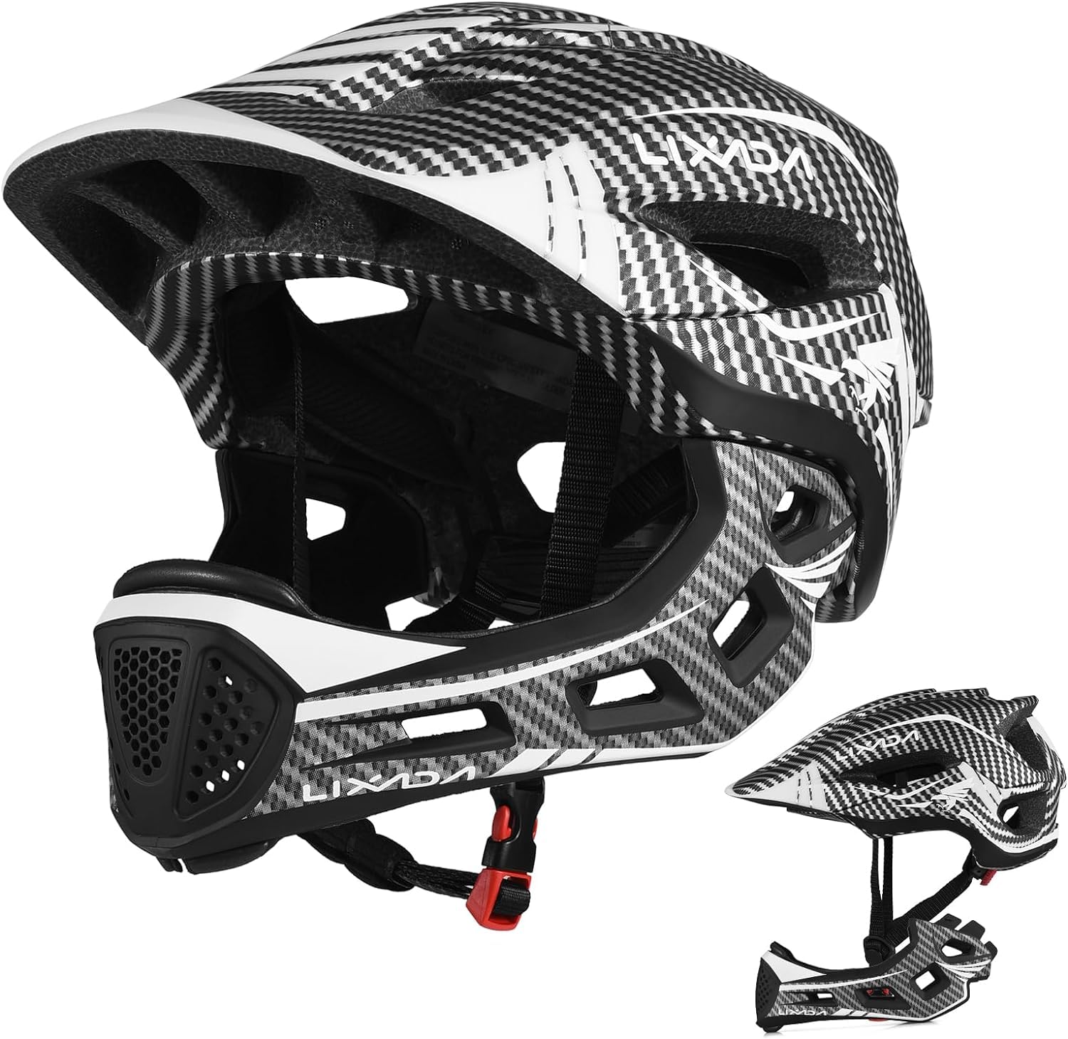 Lixada Children's Bicycle Helmet, Full Face, 2-in-1, Size Adjustable, Ventilated, Unisex, 52-58 cm: Buy Online at Best Price in UAE