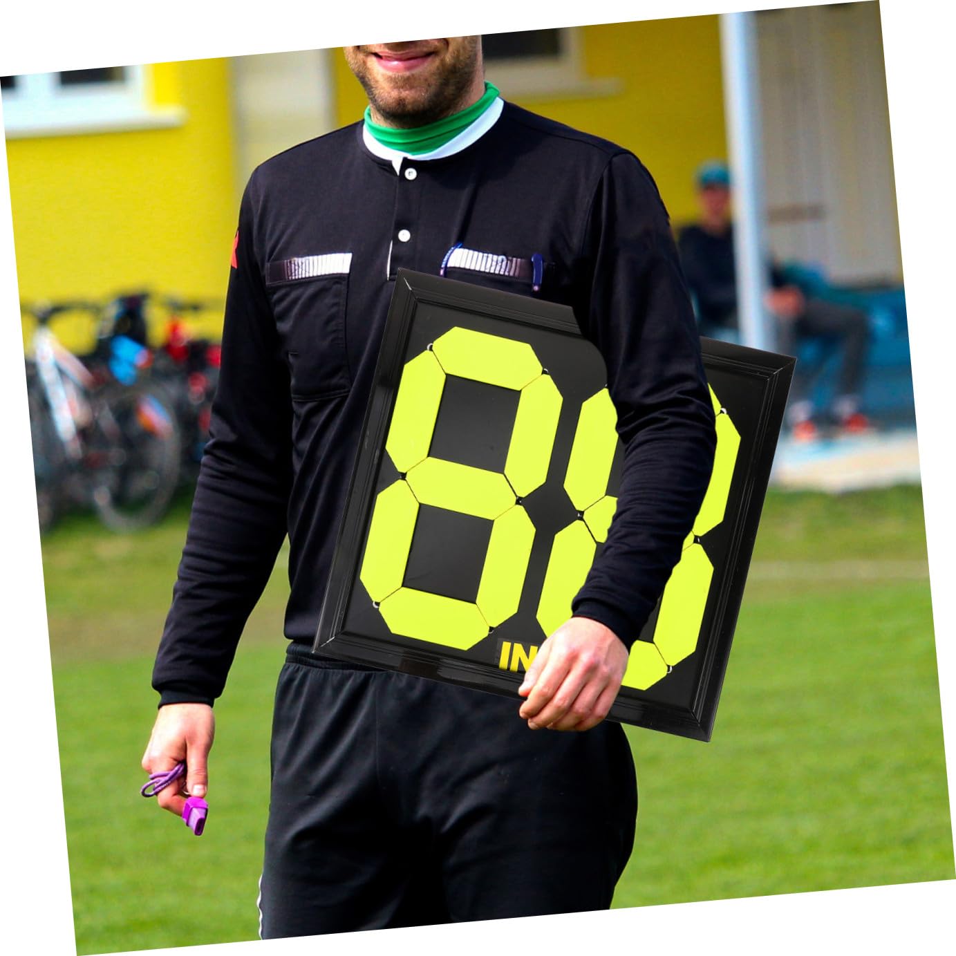 POPETPOP Scheda Manuale per Sostituzione Giocatori Calcio Balilla, Indicatore Punteggio Arbitro, Accessorio Fluorescente Compatto in PP per Arbitri Sport di Squadra