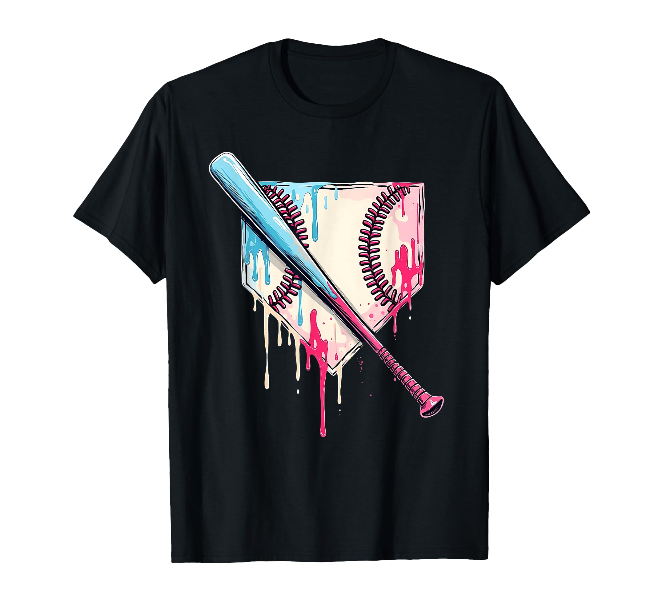 LupstyCool Sport Baseball Home Plate Drip With Sprinkles Drip T-ShirtOEKO-TEX STANDARD 100