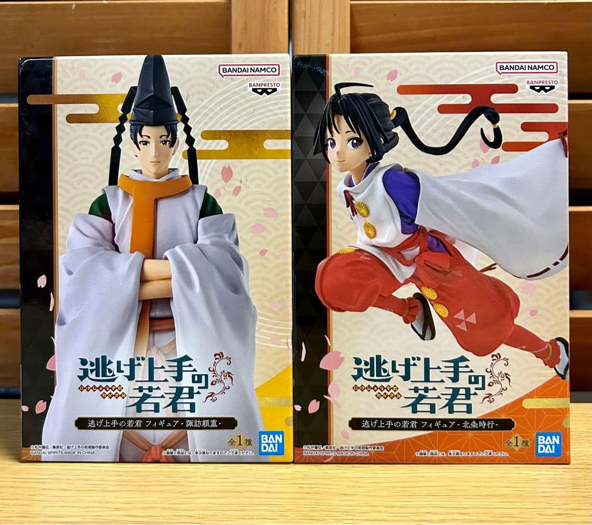 逃げ上手の若君 フィギュア 諏訪頼重 北条時行 2点セット HFQ344 未開封 逃げ上手の若君 北条時行 諏訪頼重 2種5個セッ