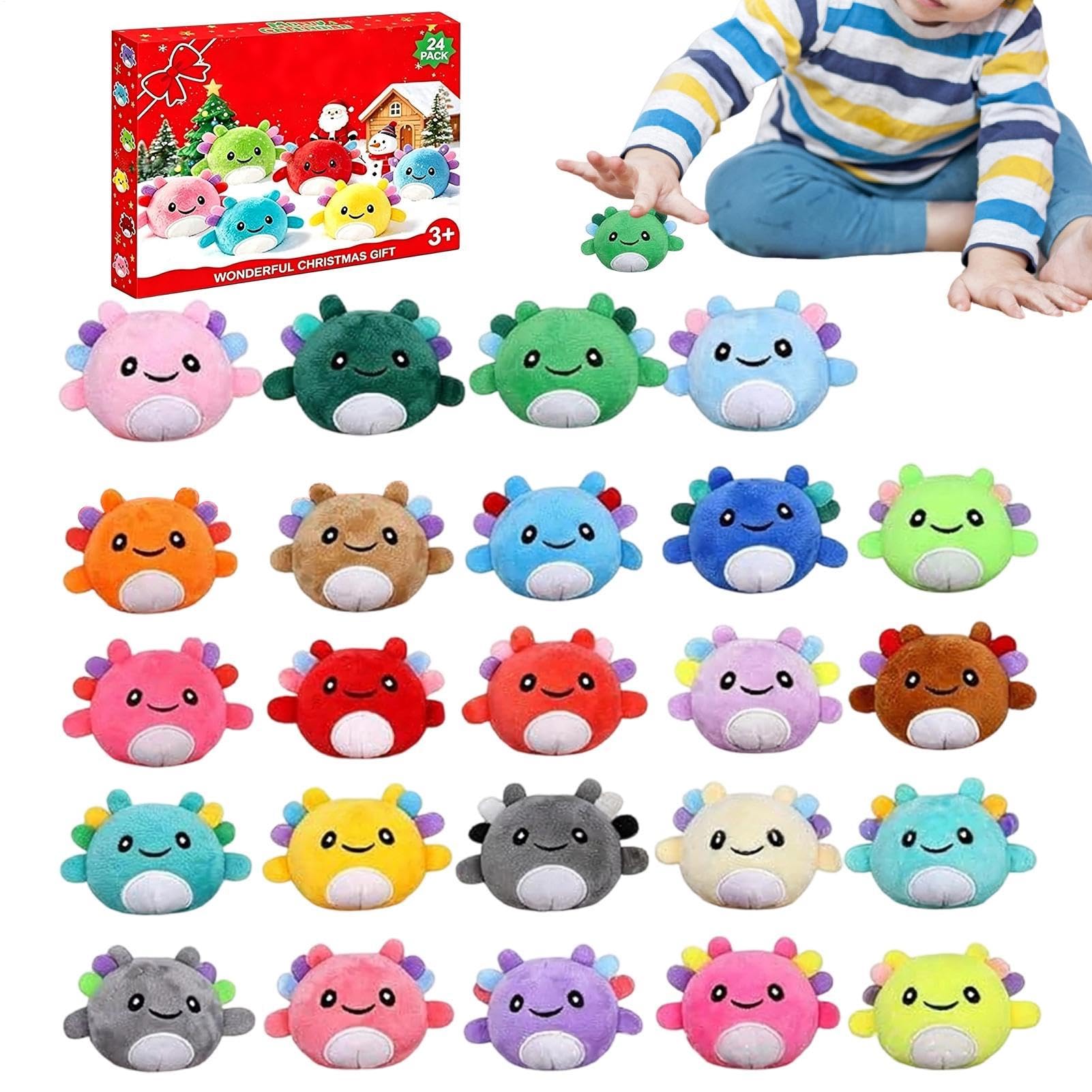 Calendario 'Avvento Peluche 24 Giorni 24 Giorni Peluche Portachiavi Axolotl