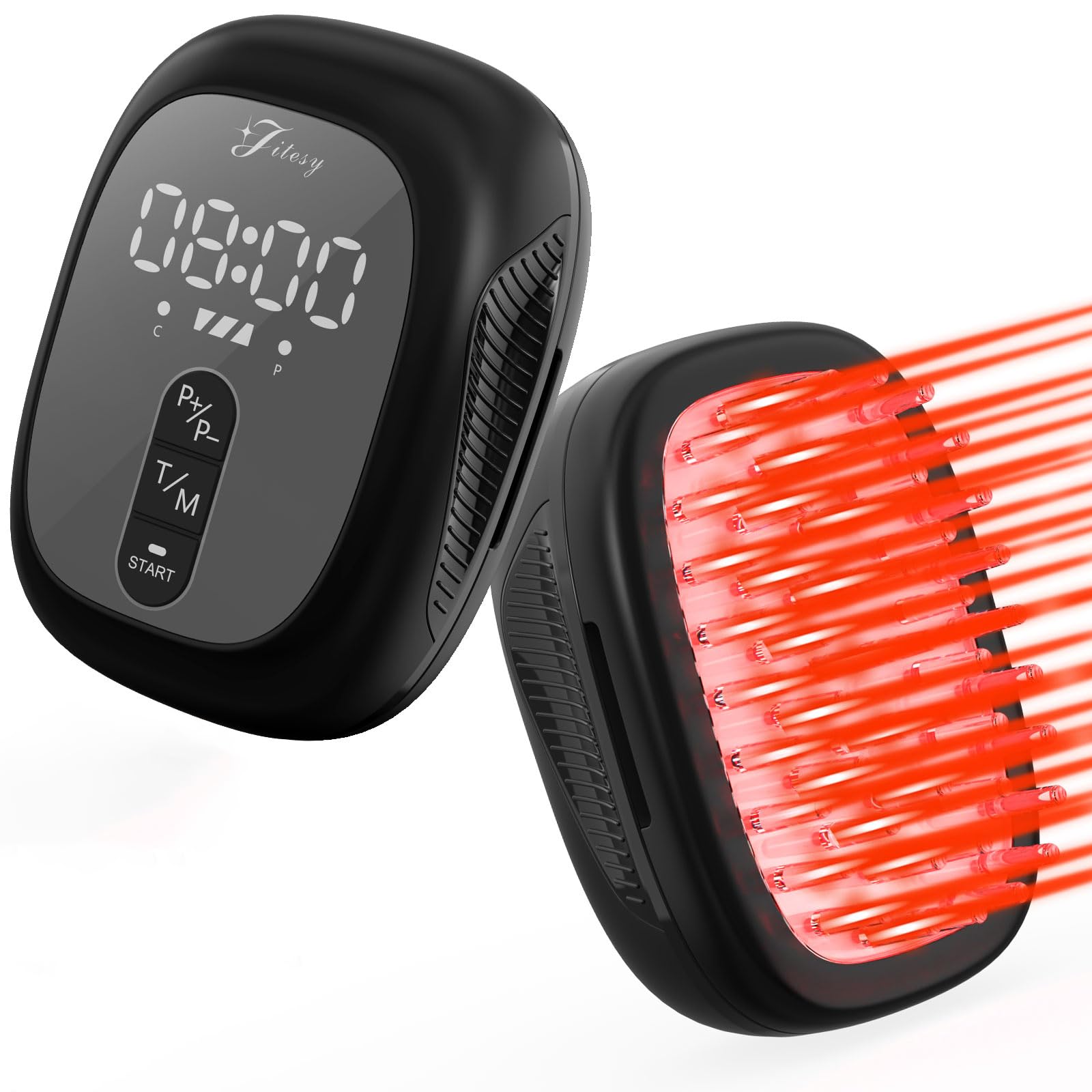 KTS Rotlicht Haarwachstum Kamm, 660nm&650nm Rotlicht Duales Lichtspektrum für die Kopfhautpflege,Haarausfall-Behandlung für Frauen/Männer, stellt Haardicke, Volumen,haarwachstum beschleunigen