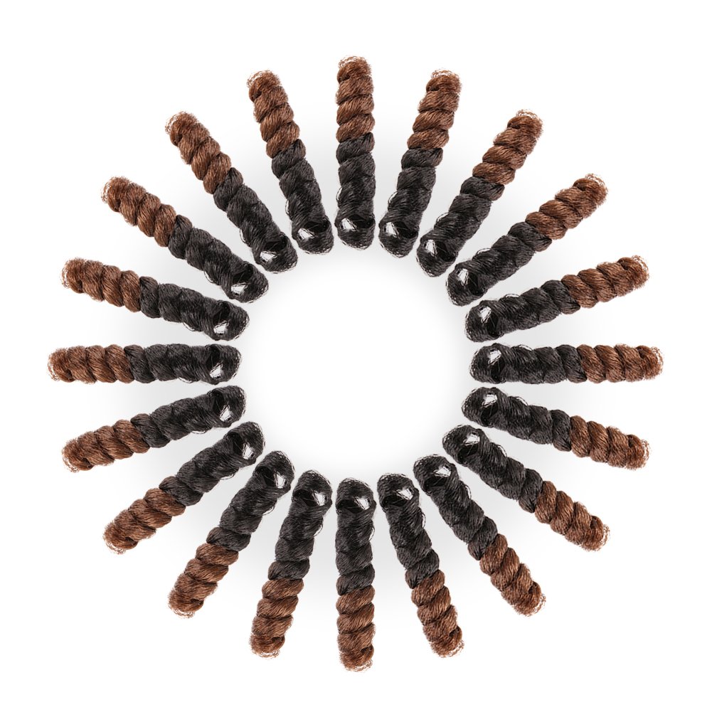 BECUS3Packs 10inch Carrie Curl Toni Curl Crochet Braids Hair for Black Women Synthetic Short Braiding Curl Diameter (8mm) Tapered Cut Jamaican Bounce Jumpy Wand Hair(#1B Natural Black/Brown)