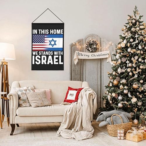 Miniatura 7 de Bandera de Israel In This Home We Stand With Israel Banderas de jardín divertidas de 12 x 18 pulgadas, banderas de jardín de doble cara para