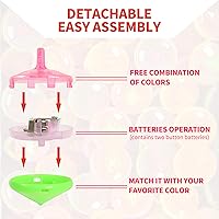 Vista 3 de PROLOSO 100 piezas iluminan para arriba Spinning Tops LED intermitentes con giroscopio