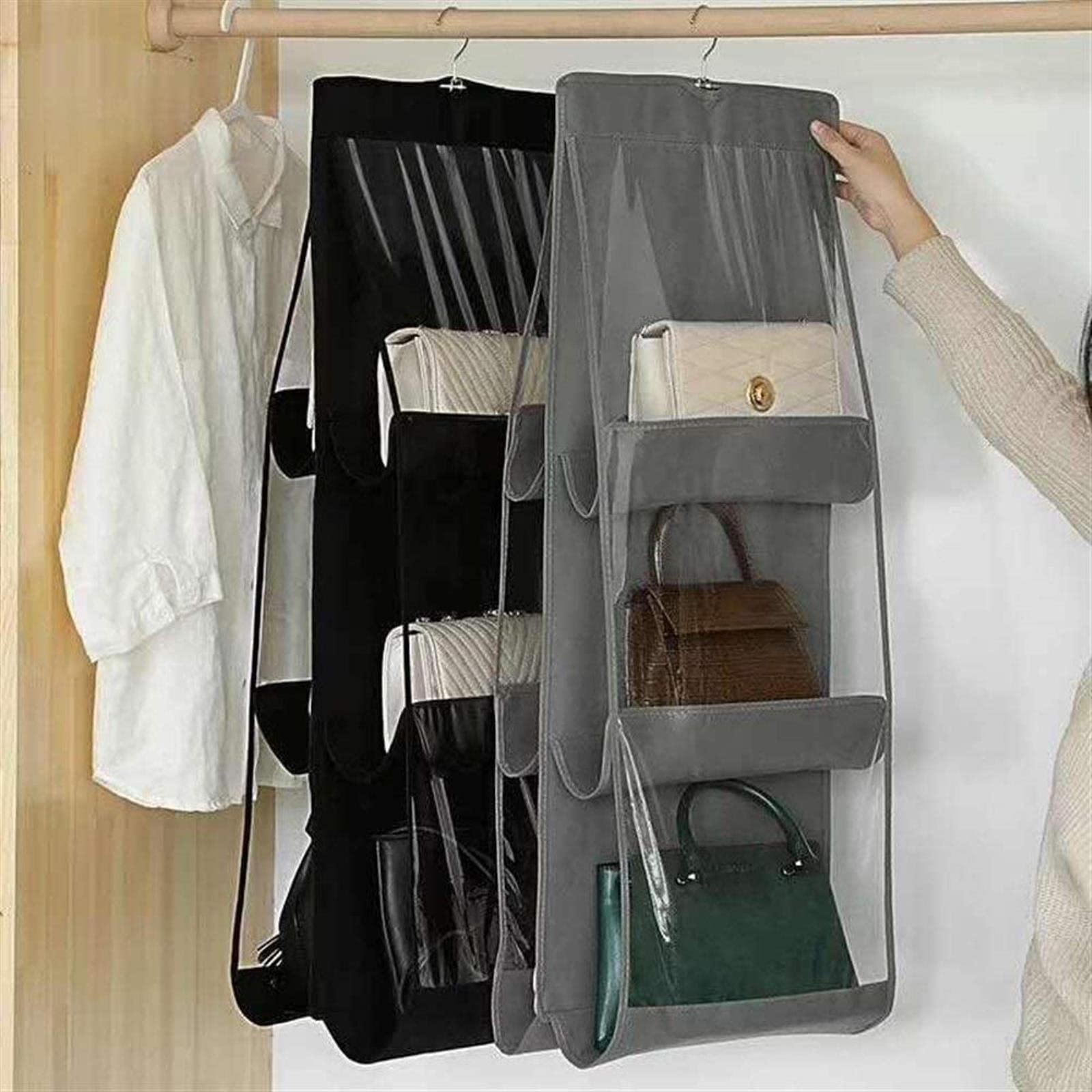 Hängende Aufbewahrungstasche Fall Tür Hängende Wand Organizer Hängende Aufbewahrungstaschen 6 Taschen Faltbare Hängetasche 3 Schicht Faltbare Regaltasche Pu