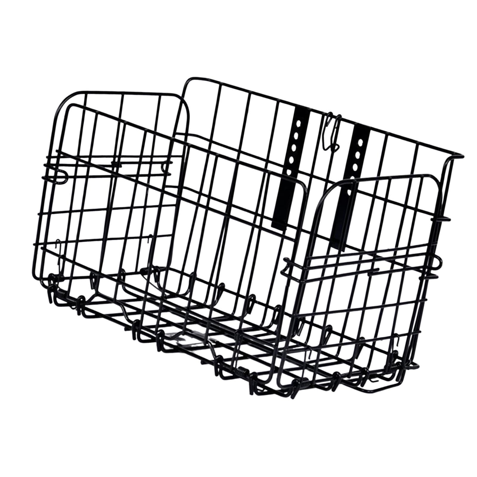 jojomis Bike Handlebar Folding Wire Basket Heavy Duty Rack Cargo Basket 30kg Load Capacity 13.4x7.6x8.8inch Front Mount Collapsible