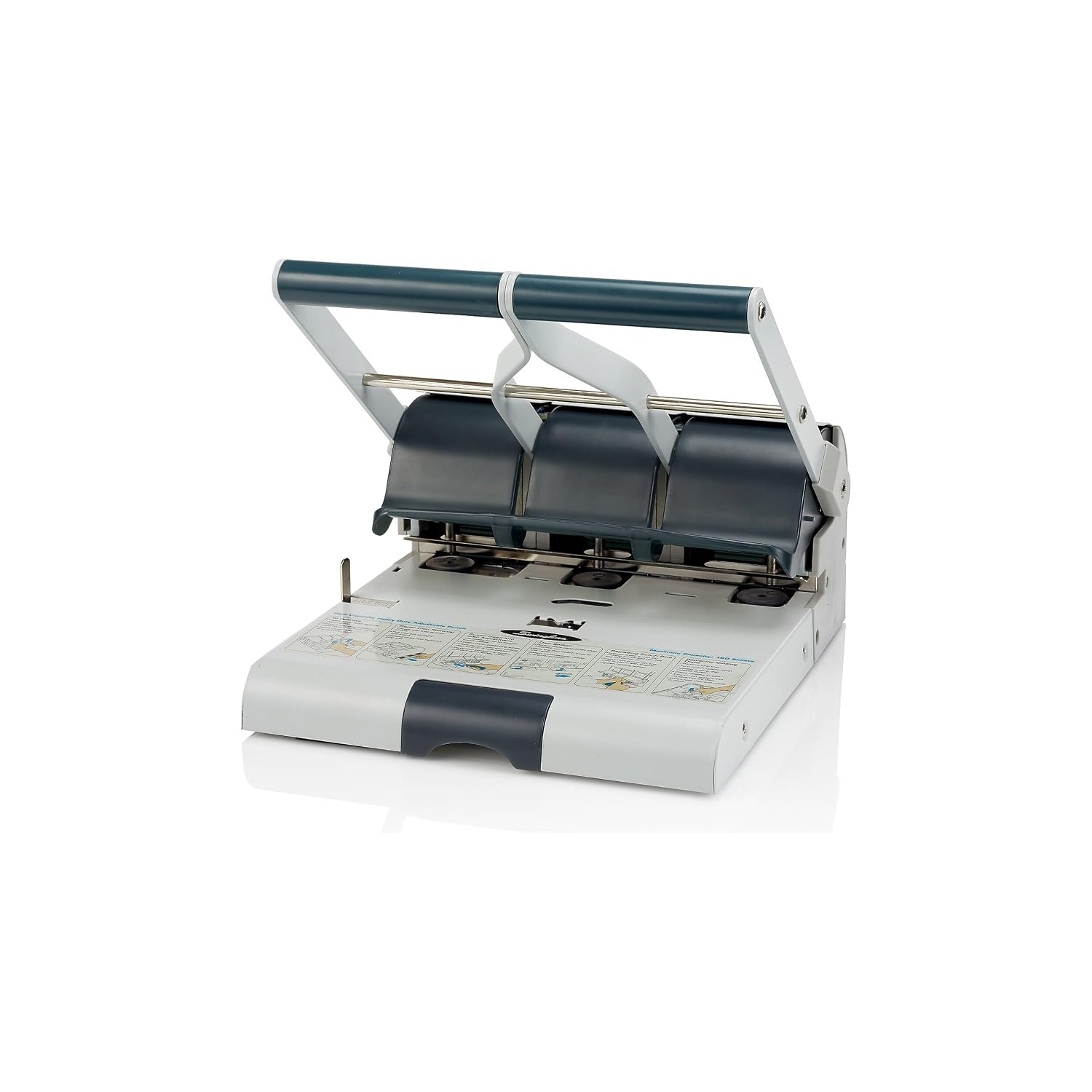 Swingline 3 Hole Punch Heavy Duty, 75 Sheet Capacity Three Hole Puncher 3 Ring, Paper Punch, Gray (74550)