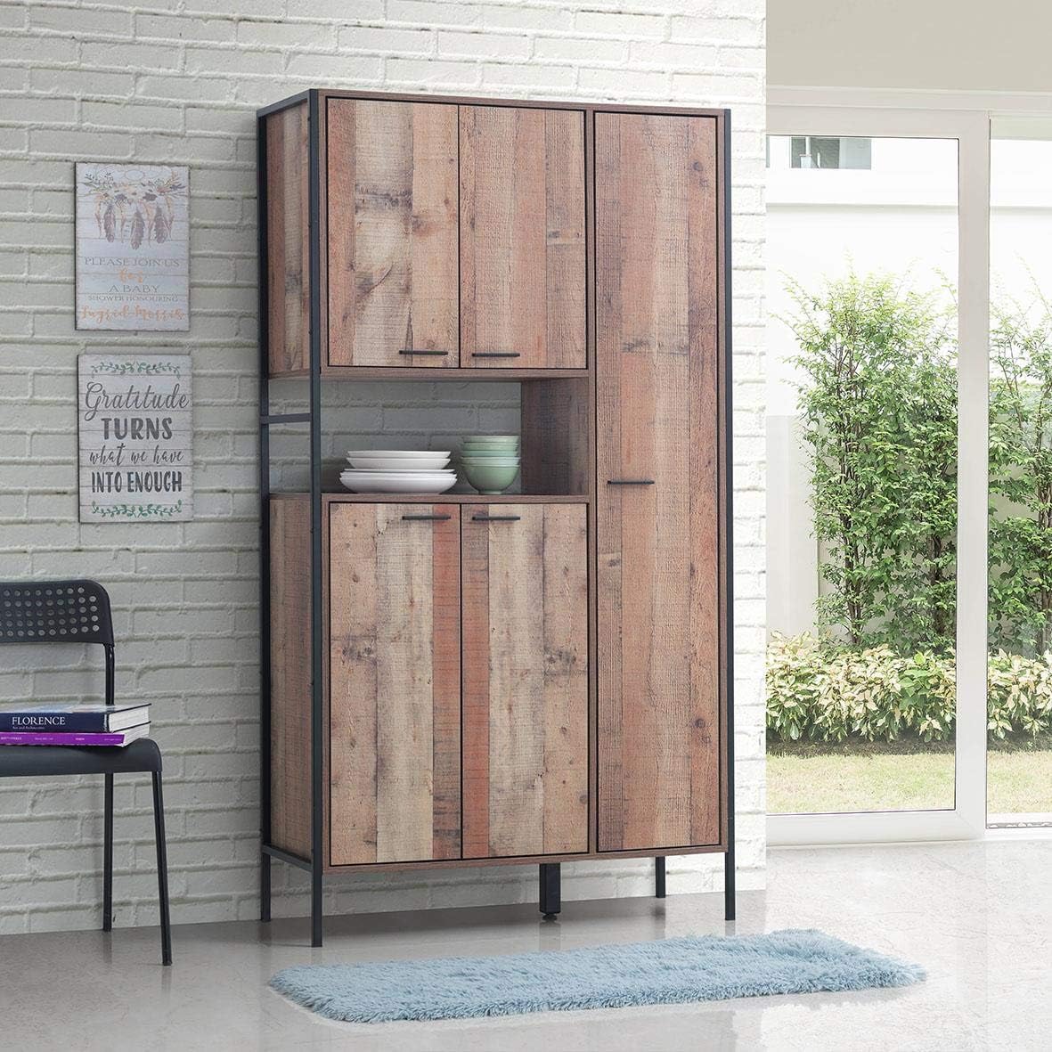 Timber Art Design Stretton Kitchen Dresser Dining Room Display Larder Cabinet Pantry Cupboard