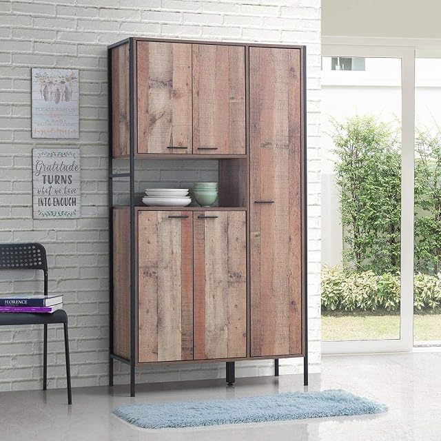 Timber Art Design Stretton Kitchen Dresser Dining Room Display Larder Cabinet Pantry Cupboard
