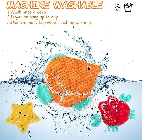 Miniatura 7 de AWOOF Juguetes para perros sin relleno, juguetes para perros arrugados, juguetes para perros chirriantes, juguetes de peluche para perros pequeños,