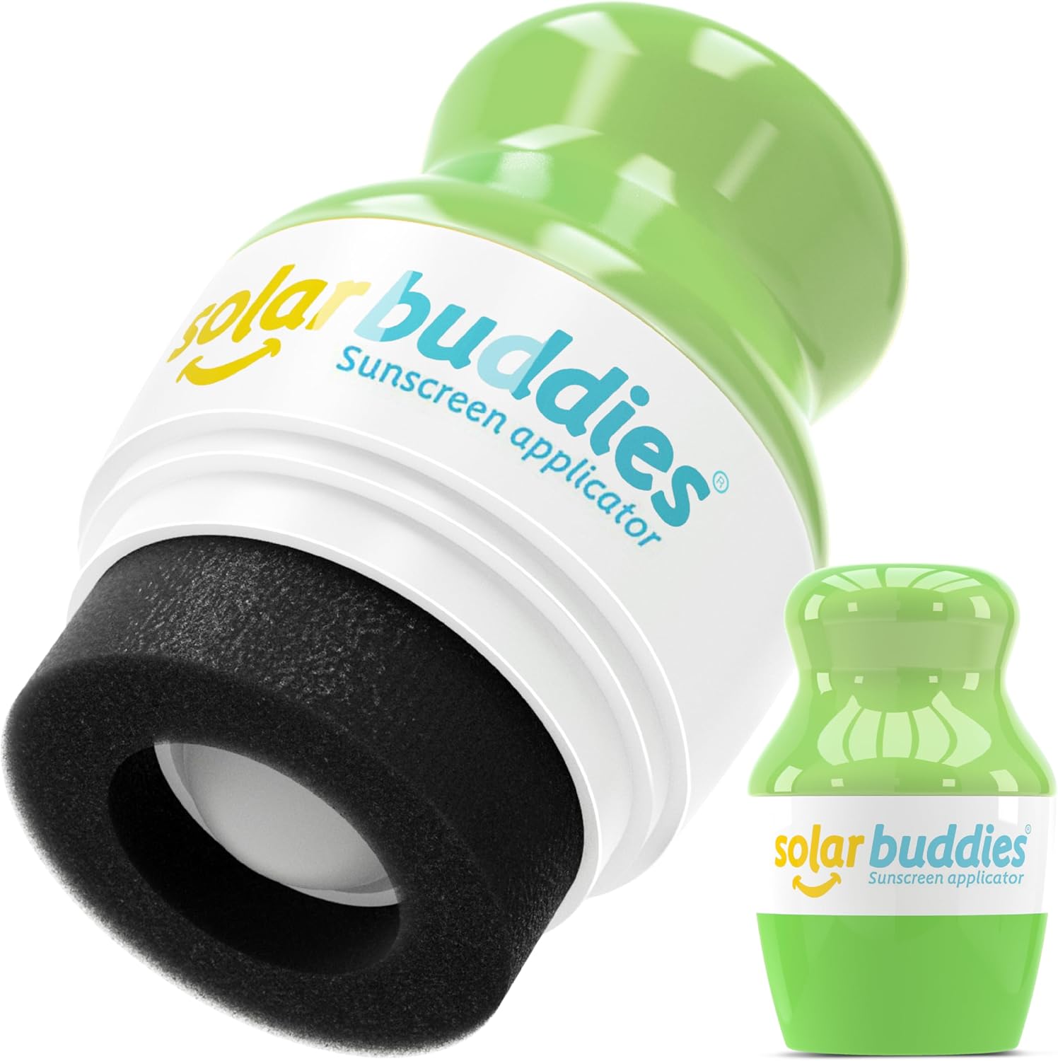 Solar Buddies Sunscreen Applicator – Full Green – Refillable Roll on Sponge Sunscreen, Suncream & Lotion Applicator For Kids, Adults & Families – Holds 3.4fl oz, Perfect Size for Travel