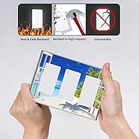 Vista 127 de Vista de ventana, isla tropical, playa, palmeras, cielo soleado, cubierta de interruptor de luz de palanca individual, placa decorativa de pared