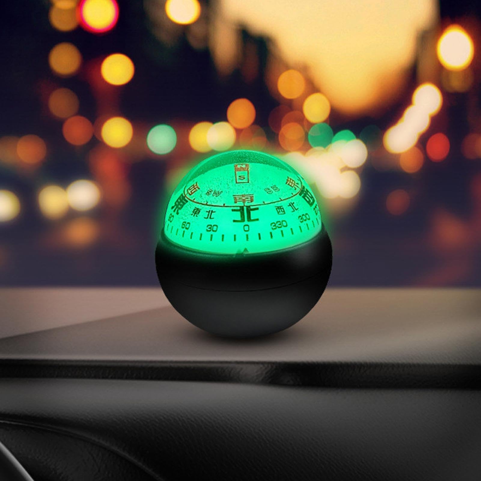 Boussole Sphérique Automobile Design Lumineux Double Cadran