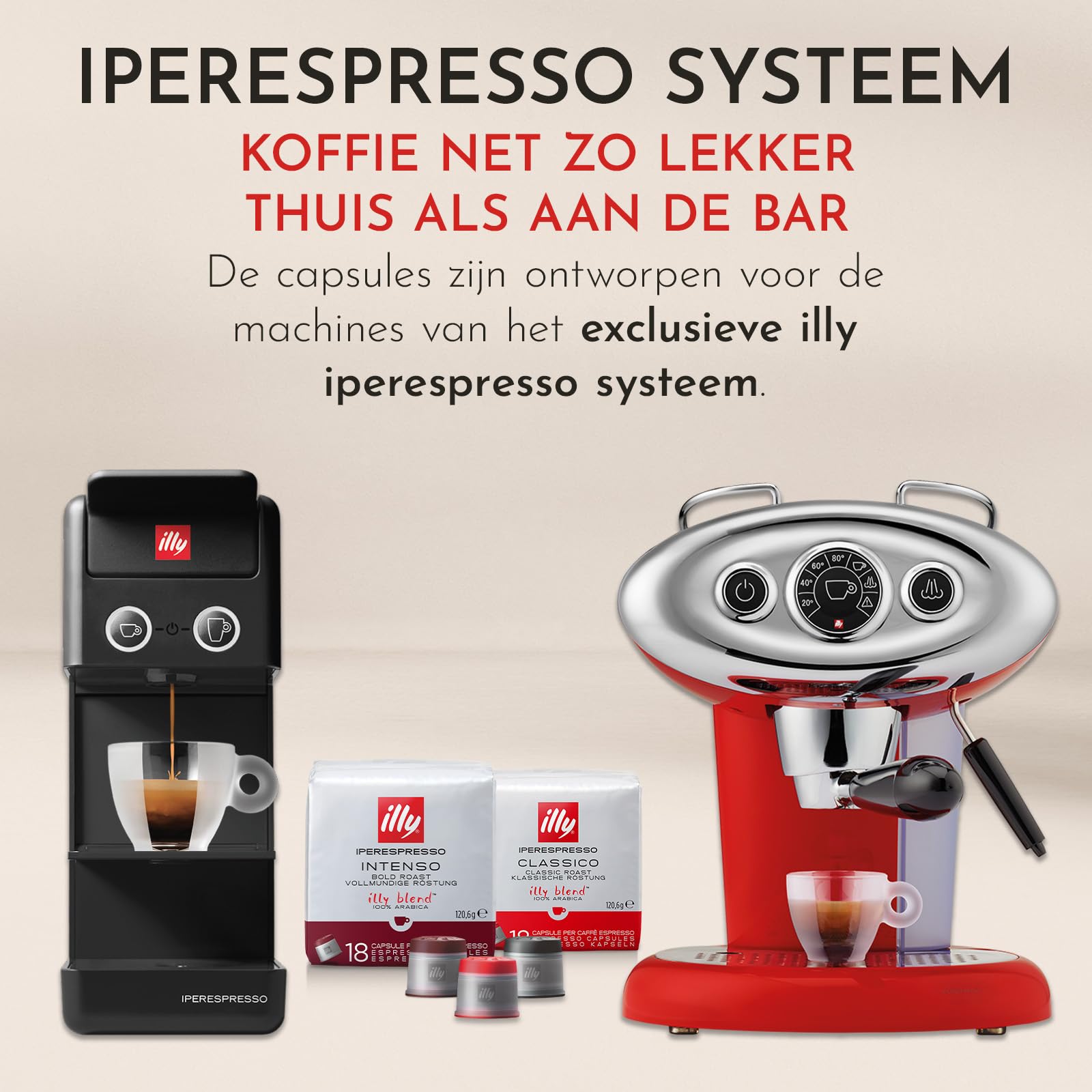 illy Iperespresso Kapsułki do kawy CLASSICO, 100% arabica z nutami kwiatu pomarańczy i jaśminu, miękki i słodki smak, 6 opakowań po 18 sztuk (w sumie 108 kapsułek)