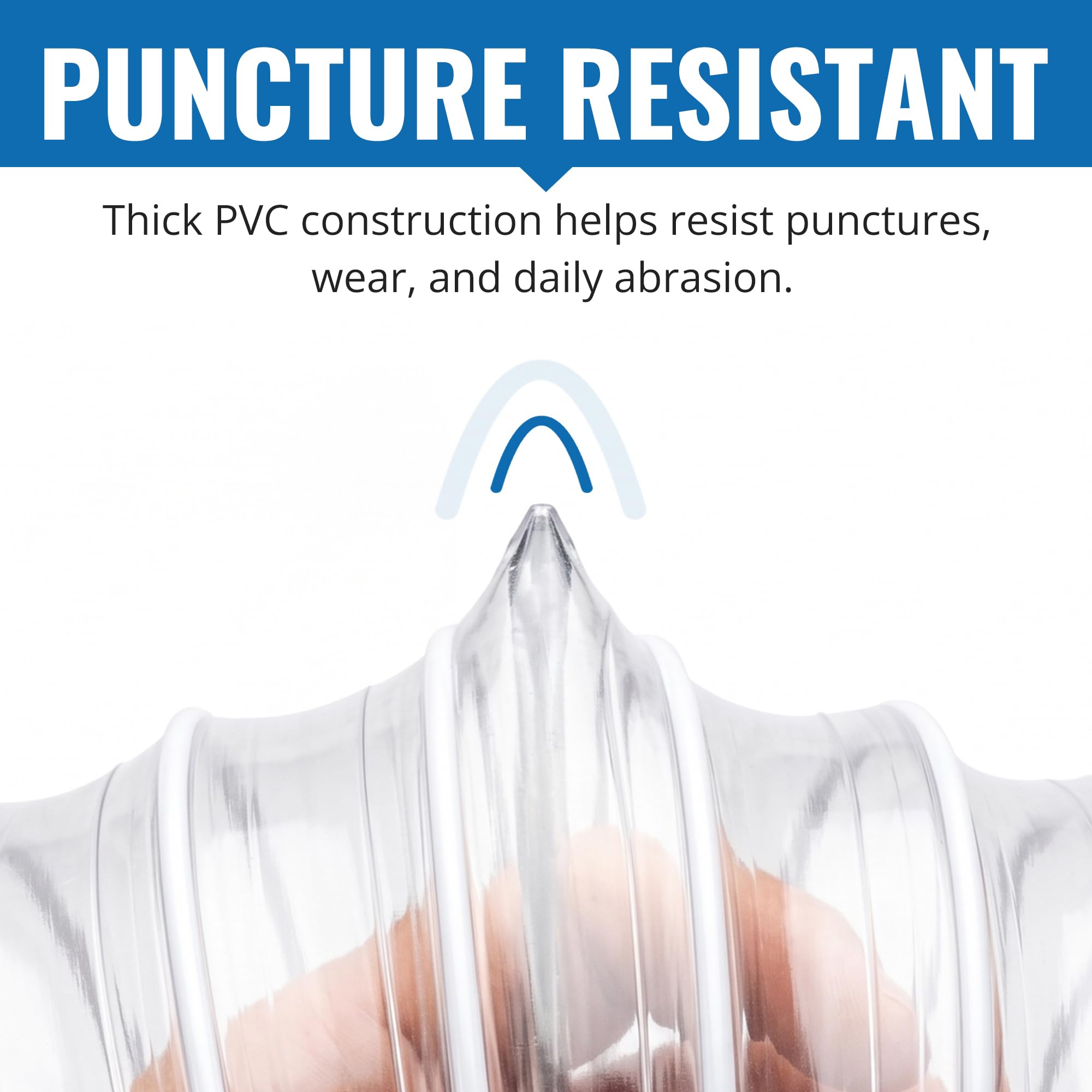 Manguera de recogida de polvo de PVC pesado de 4 pulgadas x 20 pies, manguera de recogida de polvo de PVC resistente a pinchazos con bobina de alambre de acero al carbono, manguera flexible de