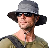 Rosoz UPF 50+ Wide Brim Fishing Hat for Men Women - Breathable Foldable Bucket Sun Hat UV Protection