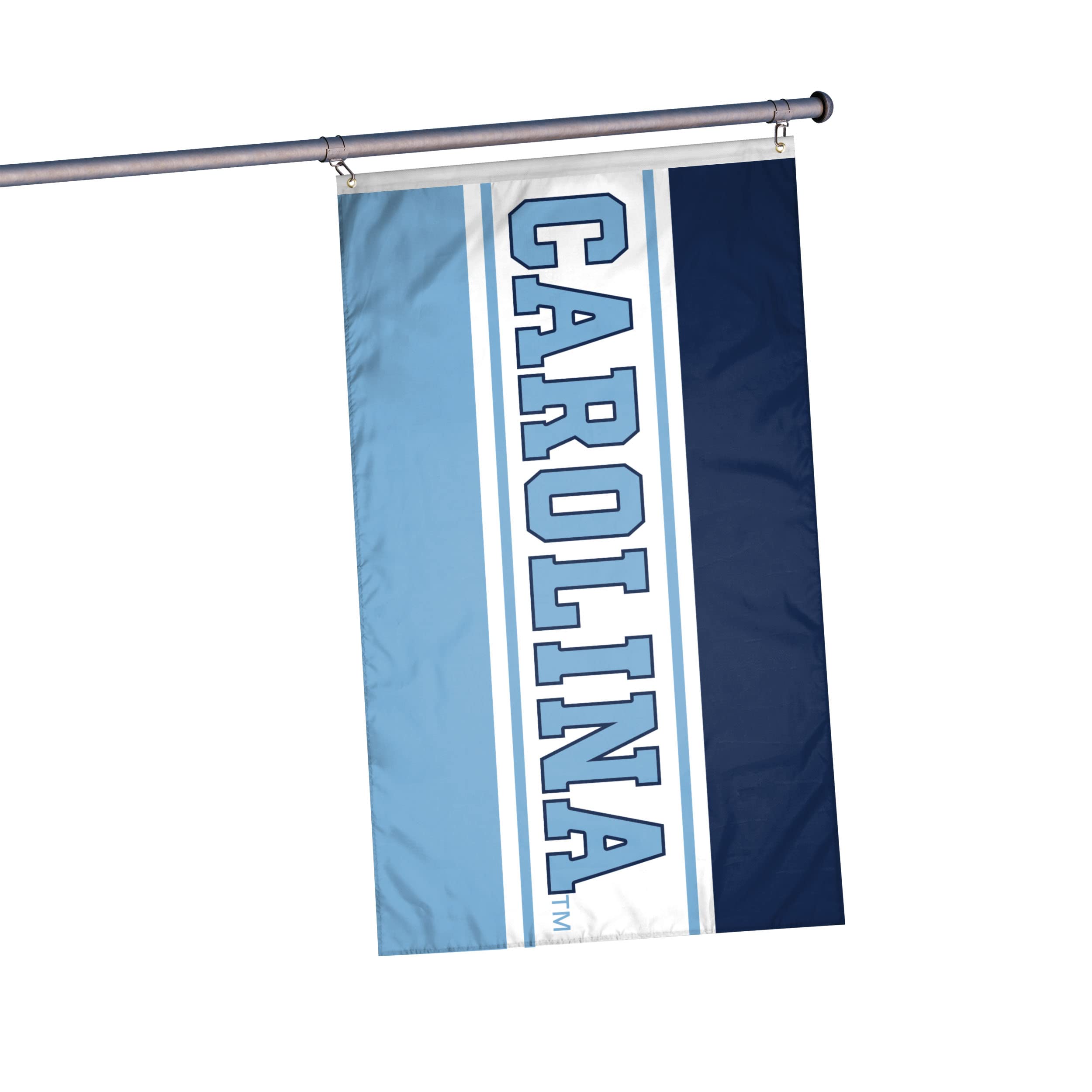 Bandera de North Carolina Tar Heels de 3x5 pies con logotipo doble cara para exterior
