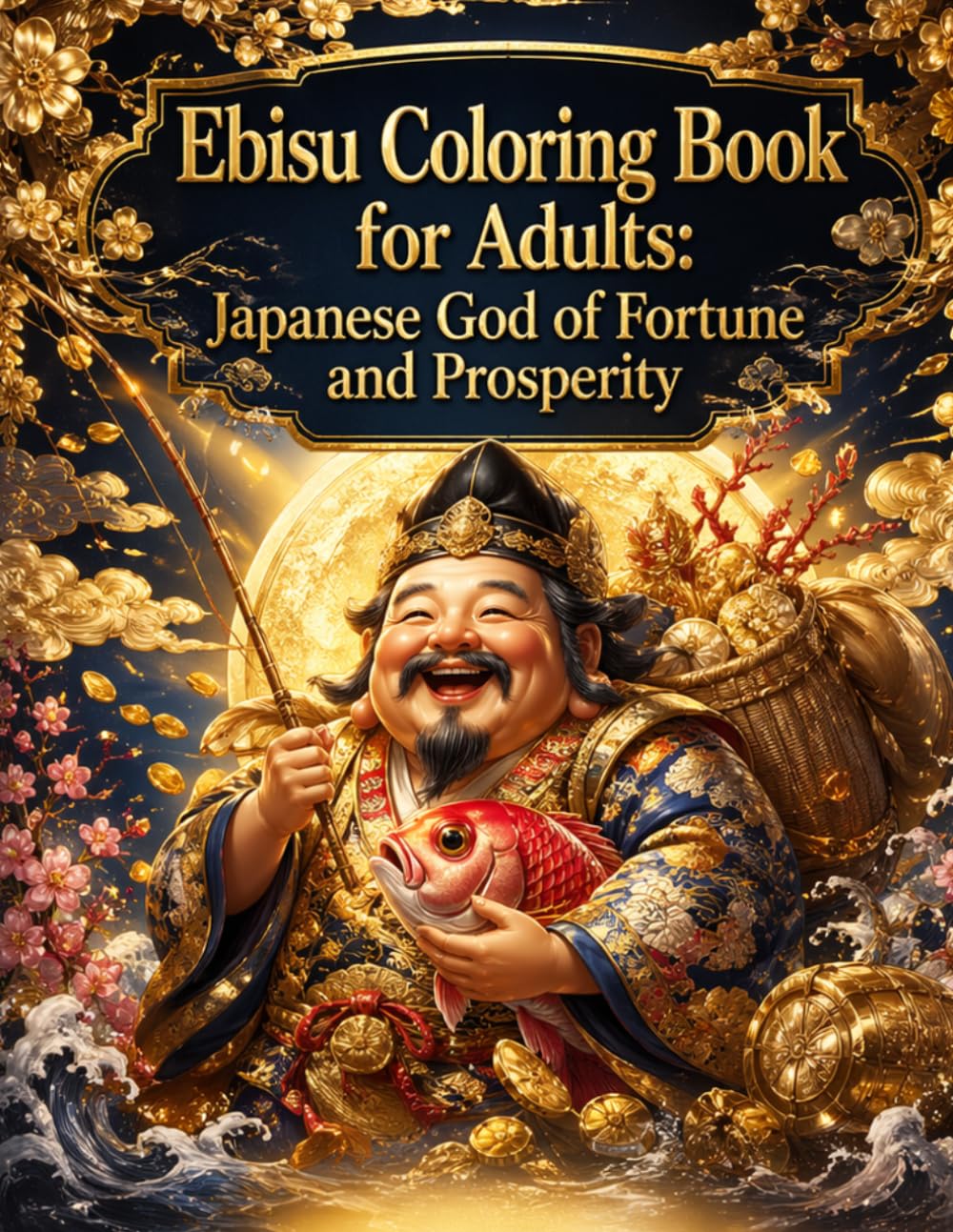 Ebisu Coloring Book for Adults: Japanese God of Fortune and Prosperity: Relaxing Coloring Book Featuring Ebisu, the Japanese God of Fortune and Prosperity (Positive Energy Coloring Series)