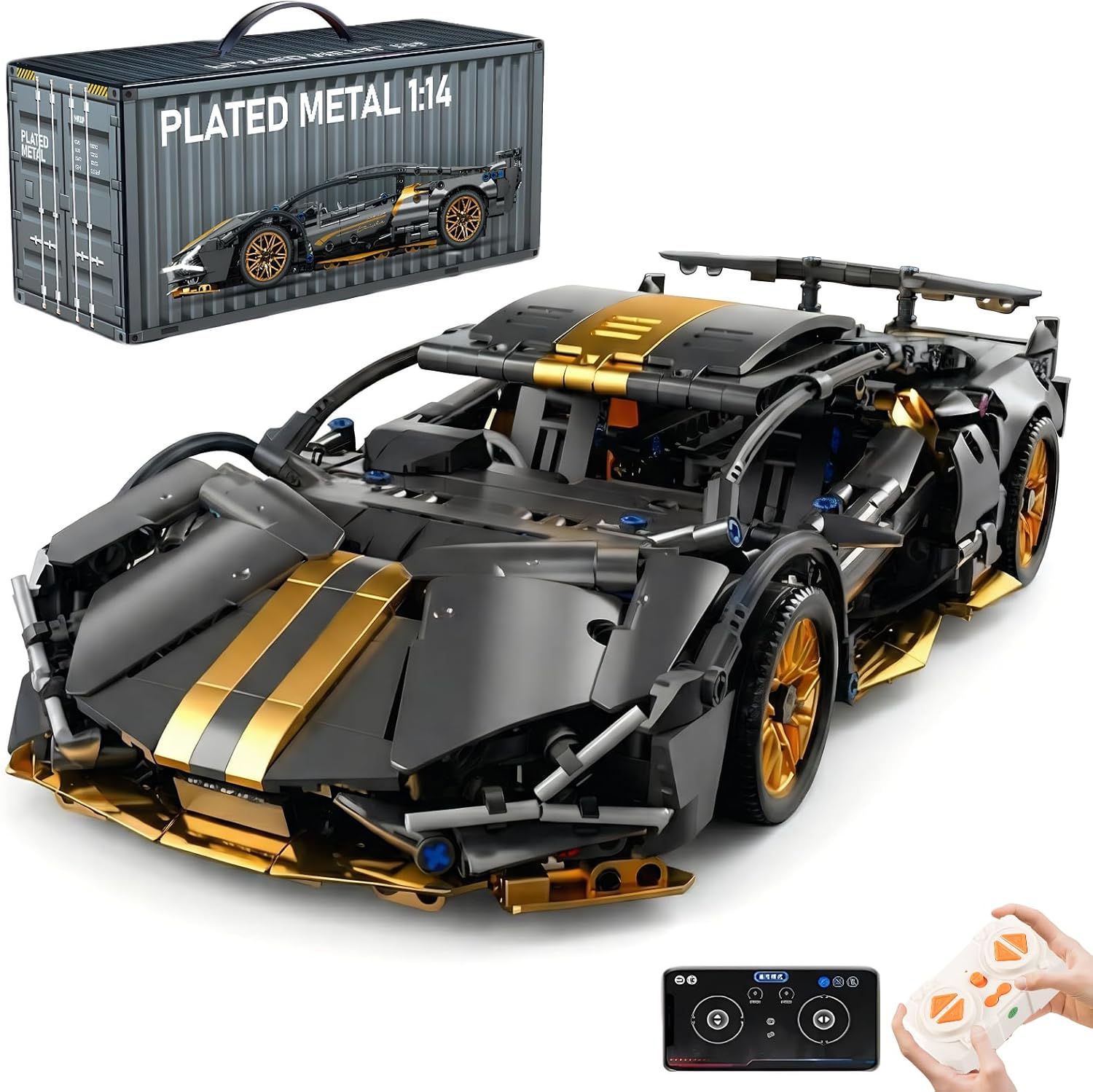 Remote Control Car Building Kit, STEM Educational Toys with 825 Blocks, Dual-Mode Control Toys for 10 Year Old Boys, for Boys and Girls