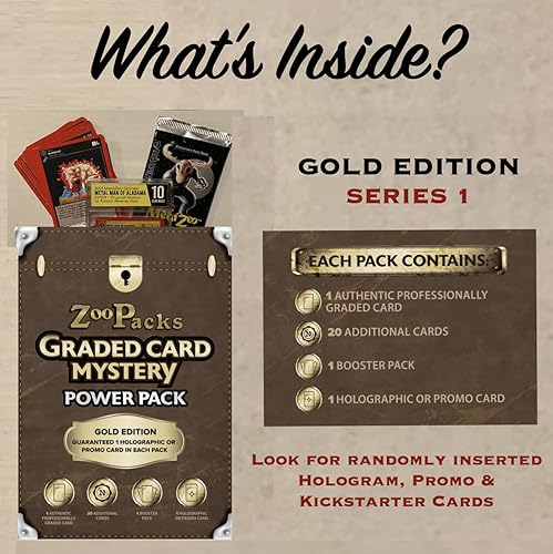 Miniatura 2 de MetaZoo - Paquete de energía misteriosa de tarjetas graduadas, edición dorada, serie 1, cada caja contiene 1 tarjeta MetaZoo graduada + 20 tarjetas