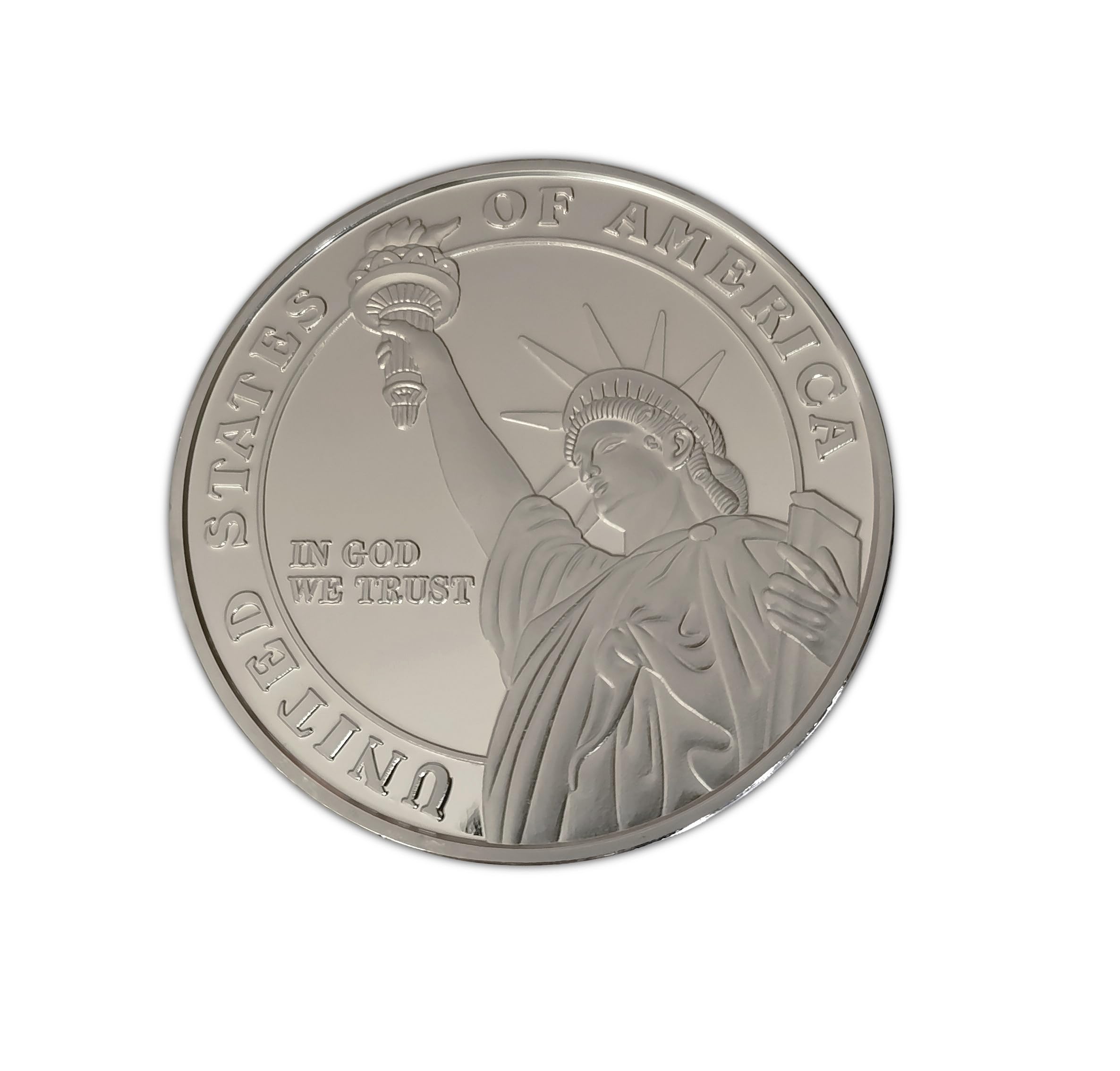 Eillwin Silver-Tone American Liberty Commemorative Coin - Usa Patriotic Anniversary Souvenir