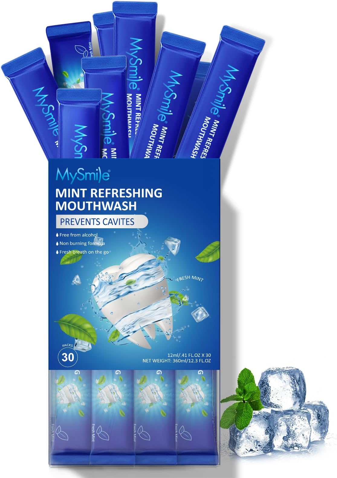 - Mouthwash Alcohol Free, Mouth Wash for Adults, Travel Mouthwash, Oral Rinse Helps Kill 99% of Bad Breath Germs, Prevents Cavities, Fluoride Free, Fresh Mint, 30 Uses