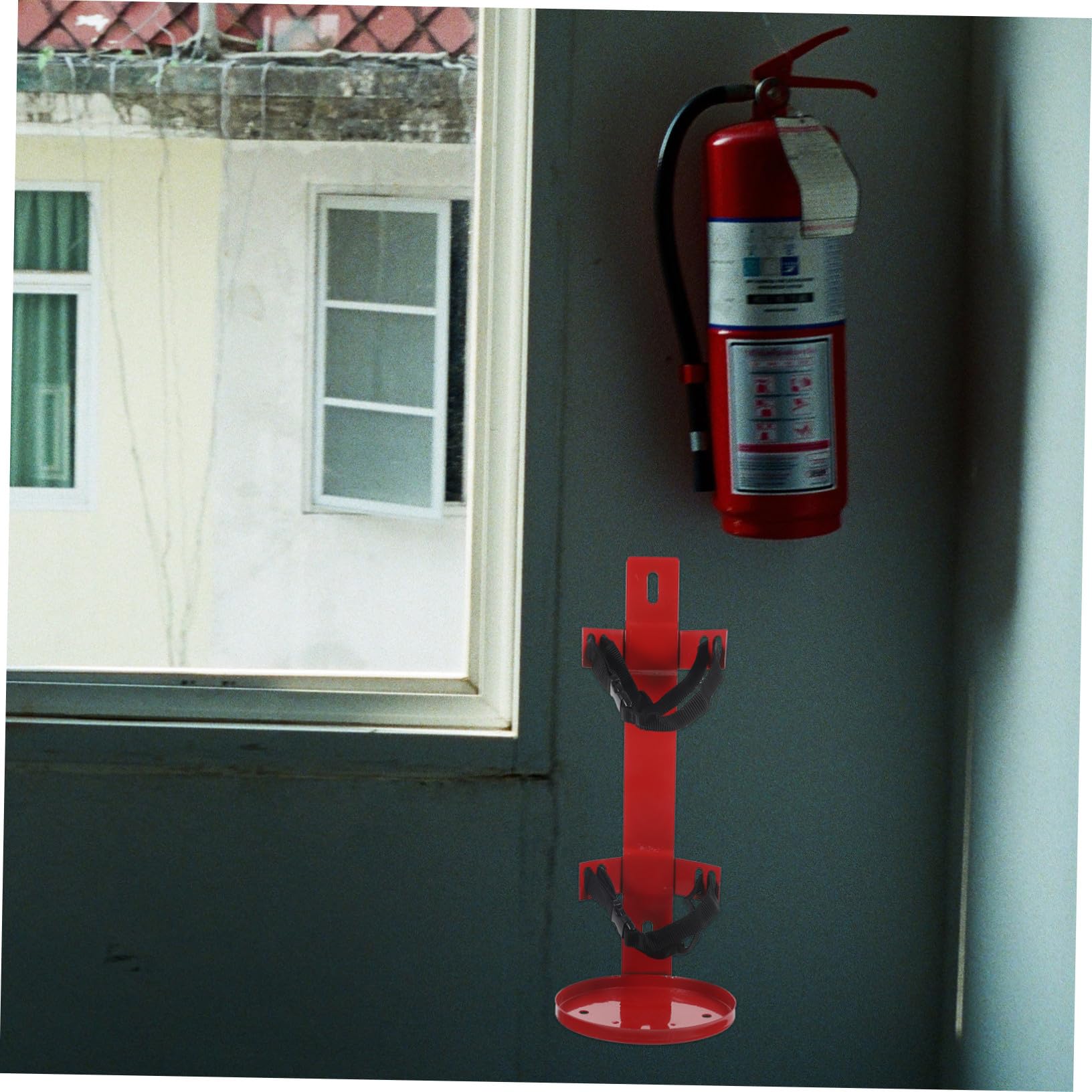 Soporte para Extintor de Incendios Resistente con Montaje Pared Correas Ajustables para Extintores para Hogar Oficina y Barco