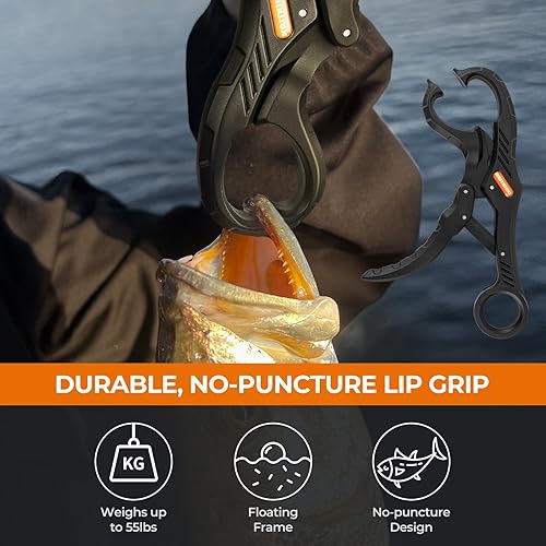 Miniatura 5 de KastKing SteelStream - Kit de herramientas de pesca de 8 piezas, alicates de pesca con cordón, cuchillo de filetear, pinza flotante para peces,