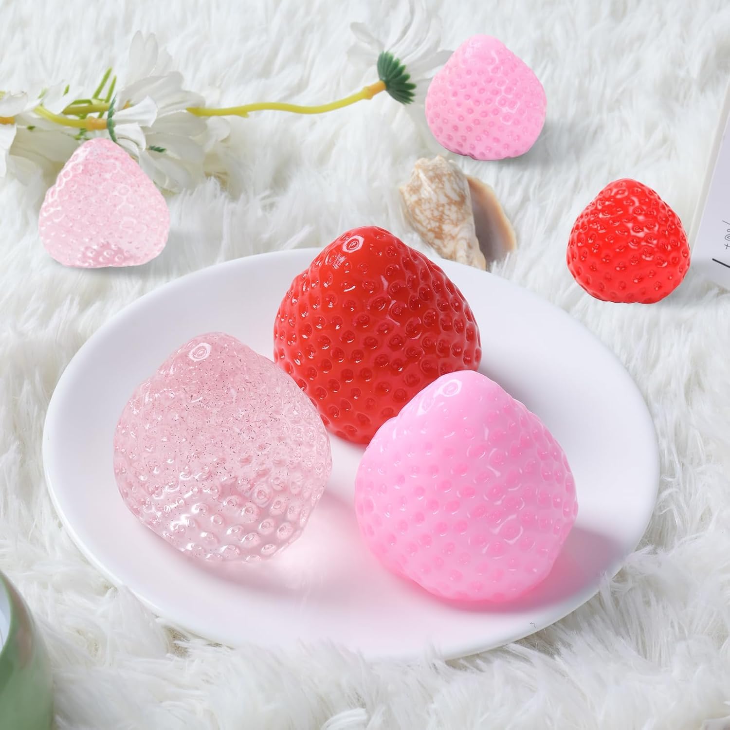 Taba Squishies Strawberry - Cute Squeeze Toys -6
