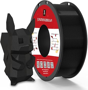 PETG+ Filament 1.75mm, PETG+ Basic Dimensional Accuracy +/- 0.05mm, 1KG Spool 2.2 LBS Speedy Filament for 3D Printers,Black