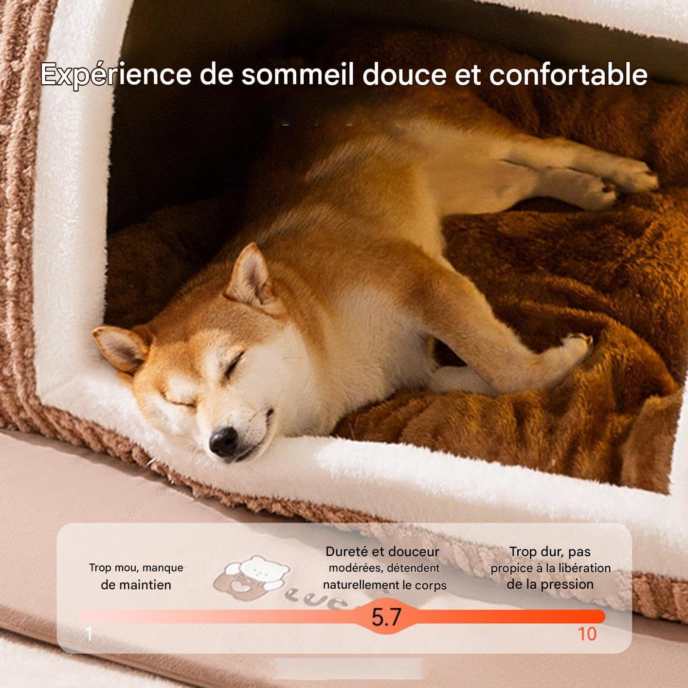 Cucciolo accogliente e caldo per animali domestici