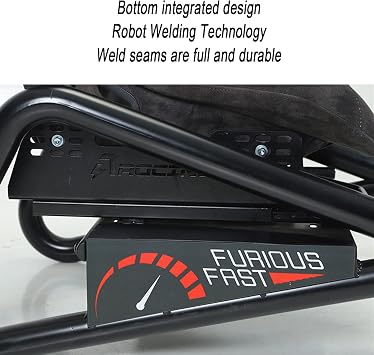 Racing Simulator Cockpit, Adjustable Stand with Racing Seat, Supportive Foam and Leather, Ergonomic Design for Enhanced Gaming Experience