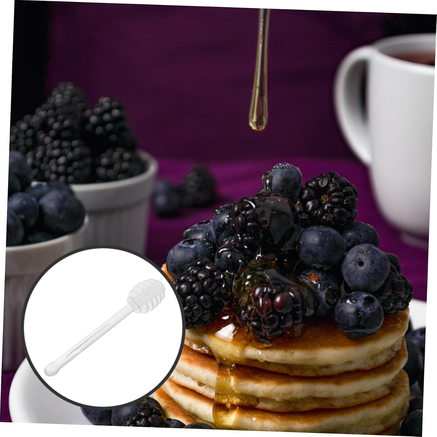 5pcs Honey Dipper Sticks Plastic Stirring Rod for Tea image 2