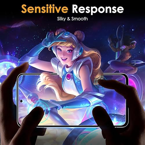 Miniatura 7 de LYWHL Paquete de 3 protectores de pantalla de vidrio templado para Google Pixel 8 con marco de fácil instalación, táctil sensible y desbloqueo de