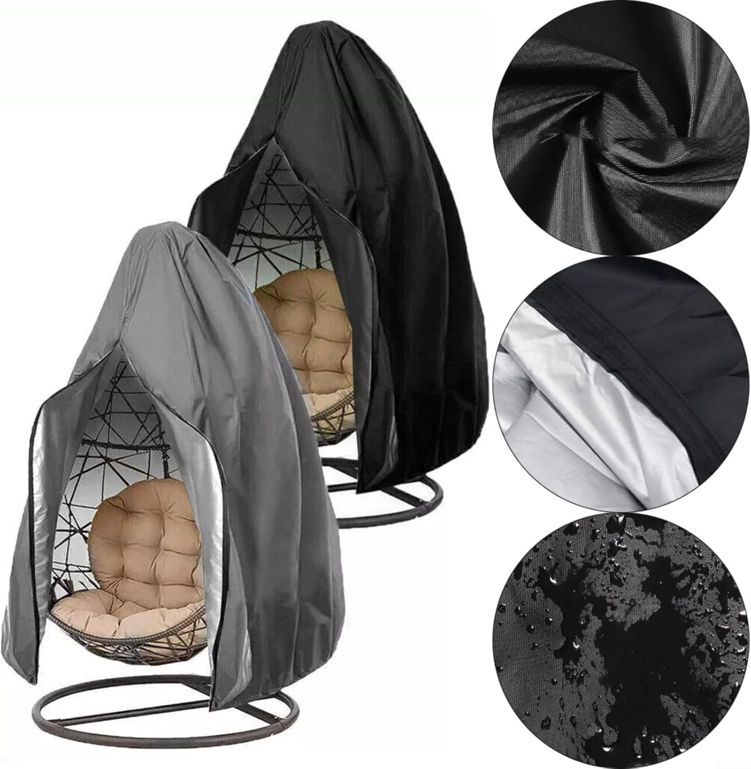 Funda para silla de huevos colgante Oxford 420D, impermeable y resistente al polvo, 230 x 200 cm