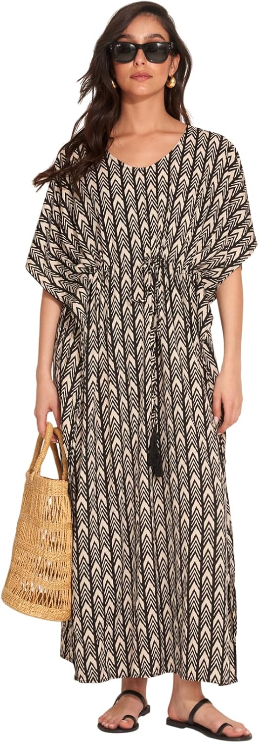 Gottex Women's Standard Karen Beach One Size CoverUp Black at Amazon