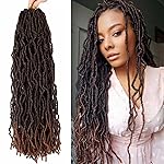 6 Packs Soft Locs Crochet Hair Pre Looped Faux Locs Crochet Braids Goddess Locs Dreadlocs Synthetic Hair For Black Women (T30, 22 Inch (Pack of 6))