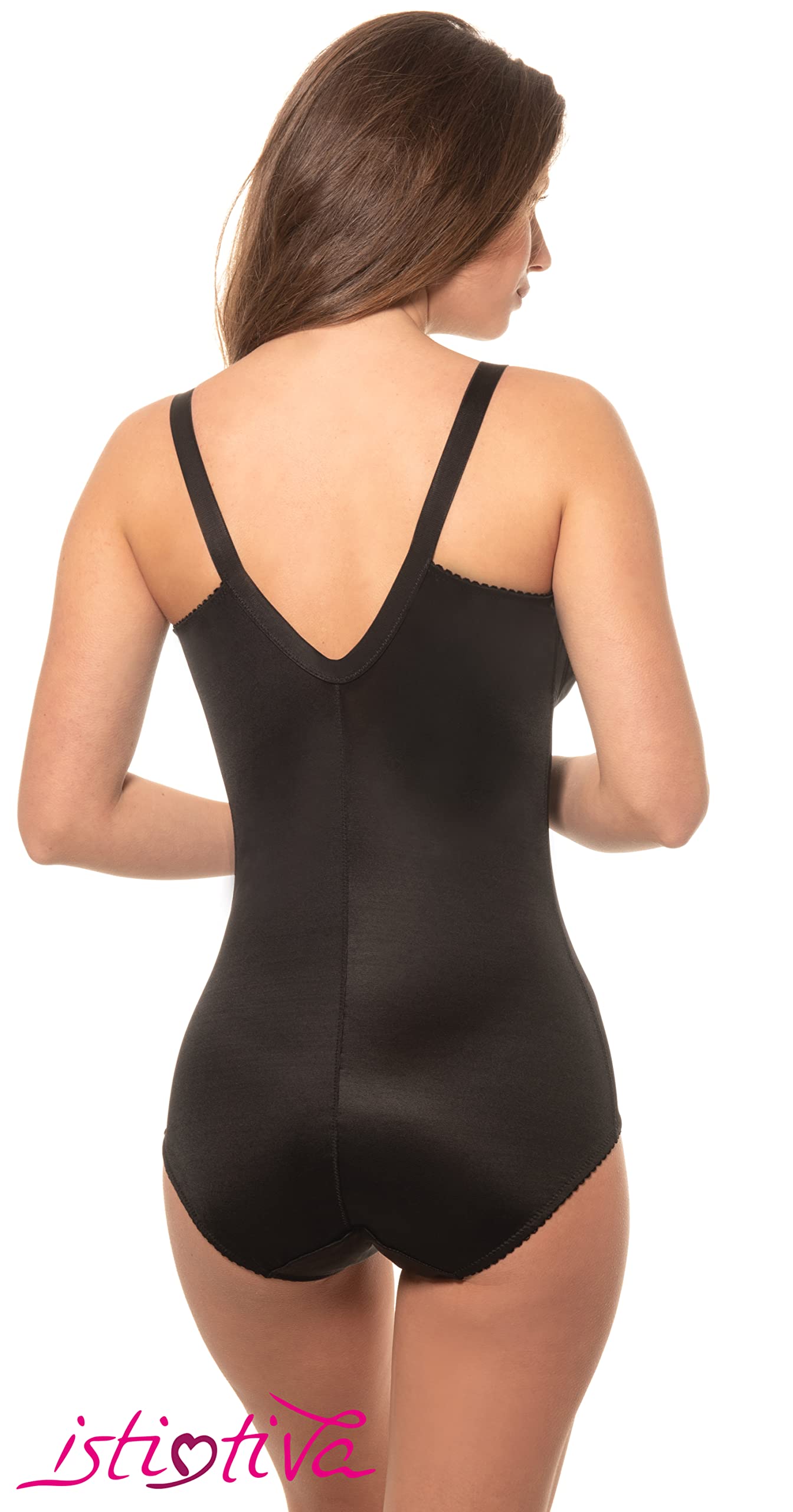 Rossella - Body Femme Gainant et Sculptant Haut Confort avec élégante Dentelle - Bonnets Souples légèrement rembourrés
