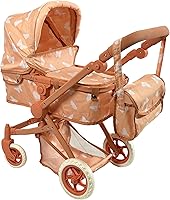 Vista 1 de Cochecito de Bebé Convertible Combinado para Muñecas para Niñas de 3 Años en Adelante Cochecito de Juguete para Muñecas Bebé, Moisés Plegable